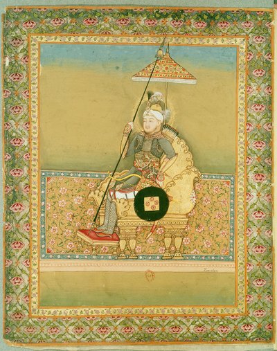 Tamerlane (1336-1404) uit een album met portretten van Moghul keizers, 1774 door Indian School